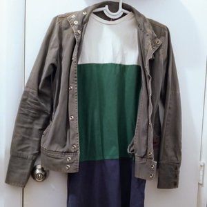 Color Block Maxi Slit Dress